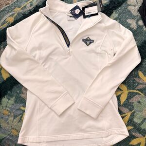 NWT Washington Nationals Level Up 1/4 Zip World Series White Pullover Small